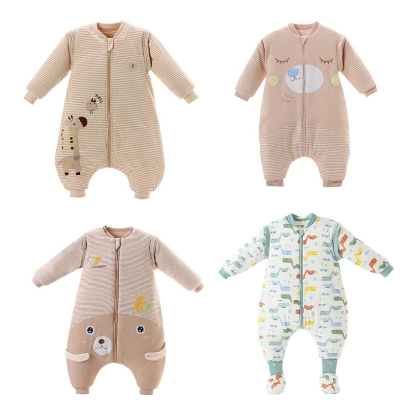

Baby One-piece Pajamas Autumn and Winter for Easy Dressing and Quick Diaper Changes Used to Keep Warm when Babies Sleep A2UB