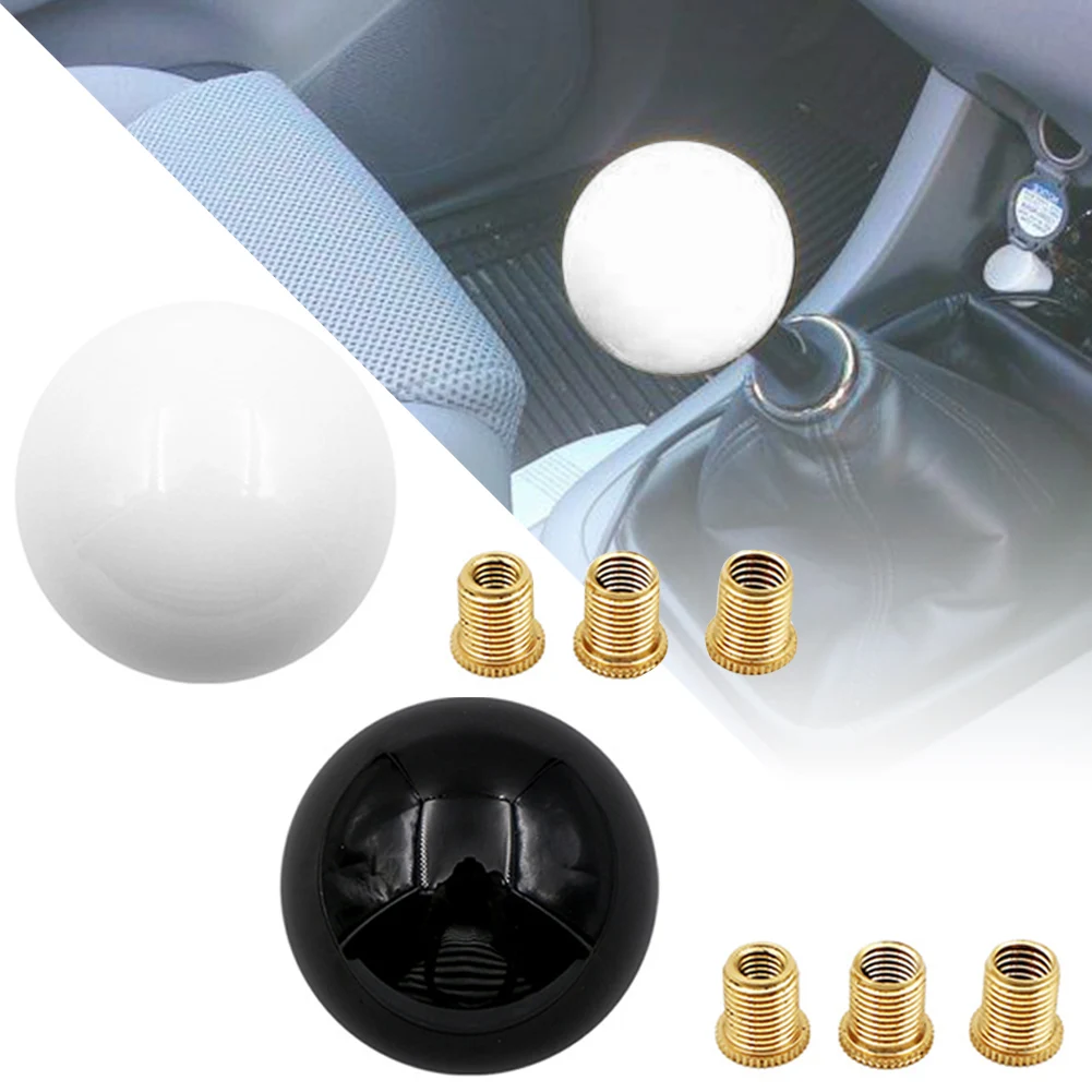 

Hot Sale Ball Gear Shift Knob Car Gear Stick Shifter Knobs Gear Lever Head for Most MT Cars Black/White Dropshipping CSV