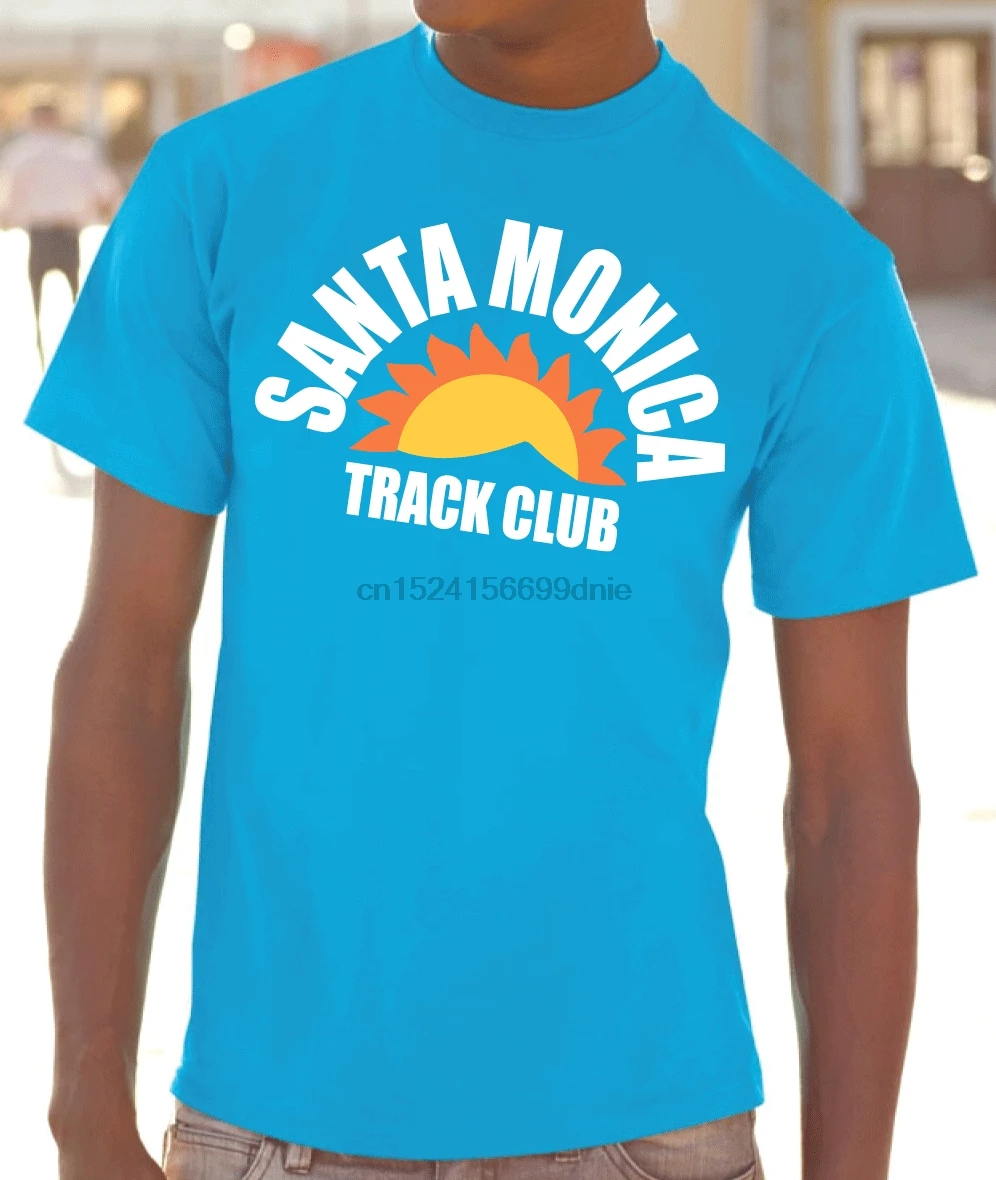 Футболка Санта Моника Track Club XS 3XL посыпать Карла Льюиса усаина болт|Мужские