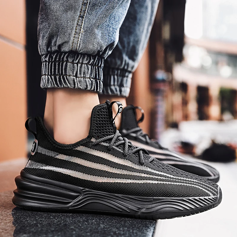 

Mens Casual Shoes Hot Sale Men Shoes Sneakers Summer Casual For Sneaker Sapatos Sapato 2020 Solid White Fashion Knitting