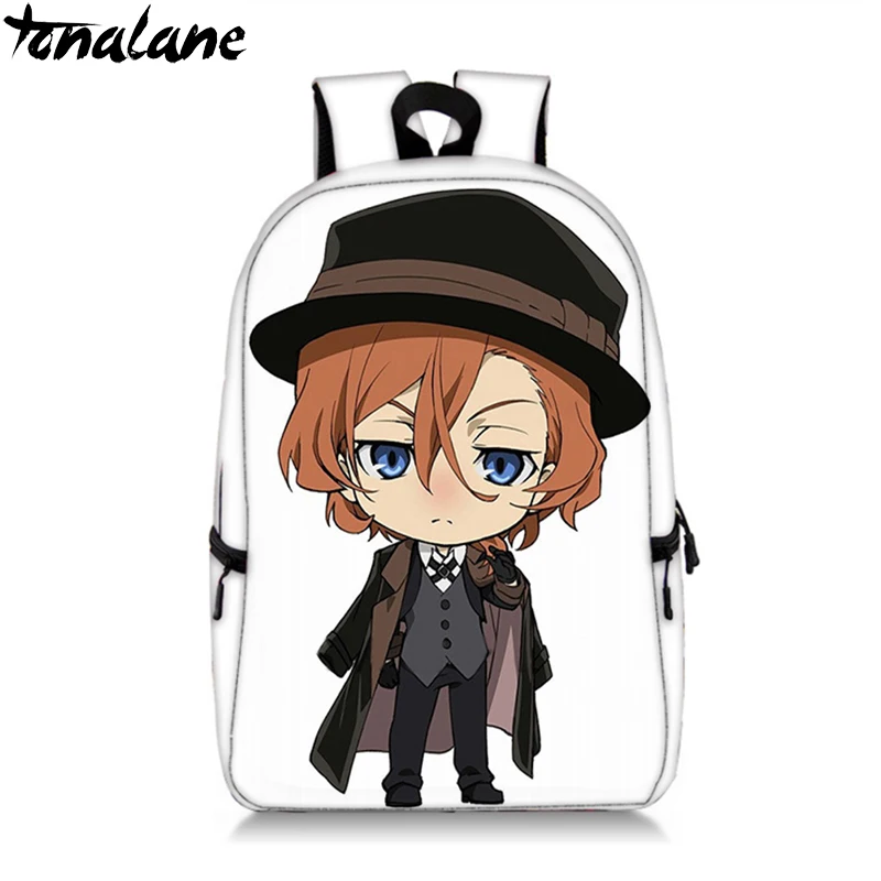 Bungou бродячие собаки сезон 3D рюкзак Atsushi Dazai Chuya школьные сумки для девочек-подростков мальчиков Повседневный Рюкзак повседневные дорожные сумки