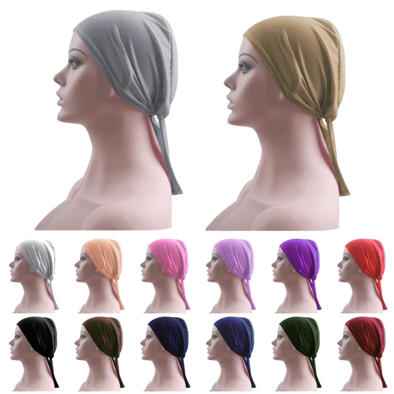 Мусульманская внутренняя шапка головной убор шарф Женский Бандаж тюрбан
