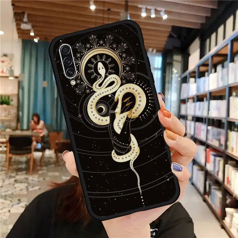 

Art Sun Flowers Snake Moon Phone Case coque funda cover For Samsung Galaxy A note S 9 10 40 50 71 30 21 s 20 E j4 plus M21 51