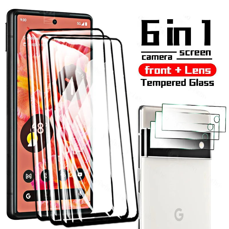 

Защитное стекло для Google Pixel 6 Google6 Pixel6, Защитная пленка для экрана телефона, прозрачное закаленное стекло, пленка для объектива камеры