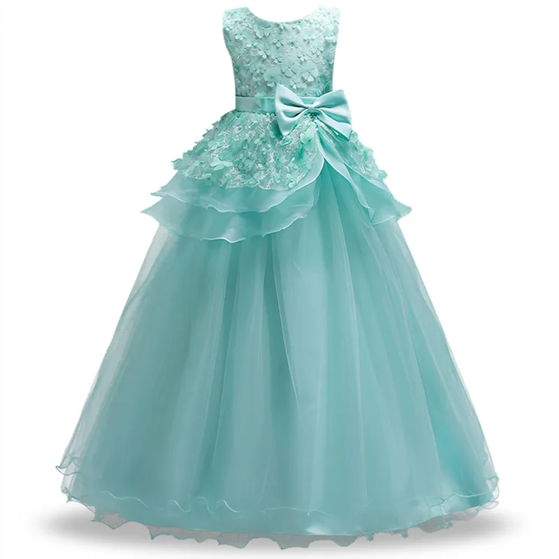 

Flower Girls wedding dress for Christmas party sleeveless girls clothes Chiffon Christmas custume 3 4 5 6 7 8 9 10 11 12 years