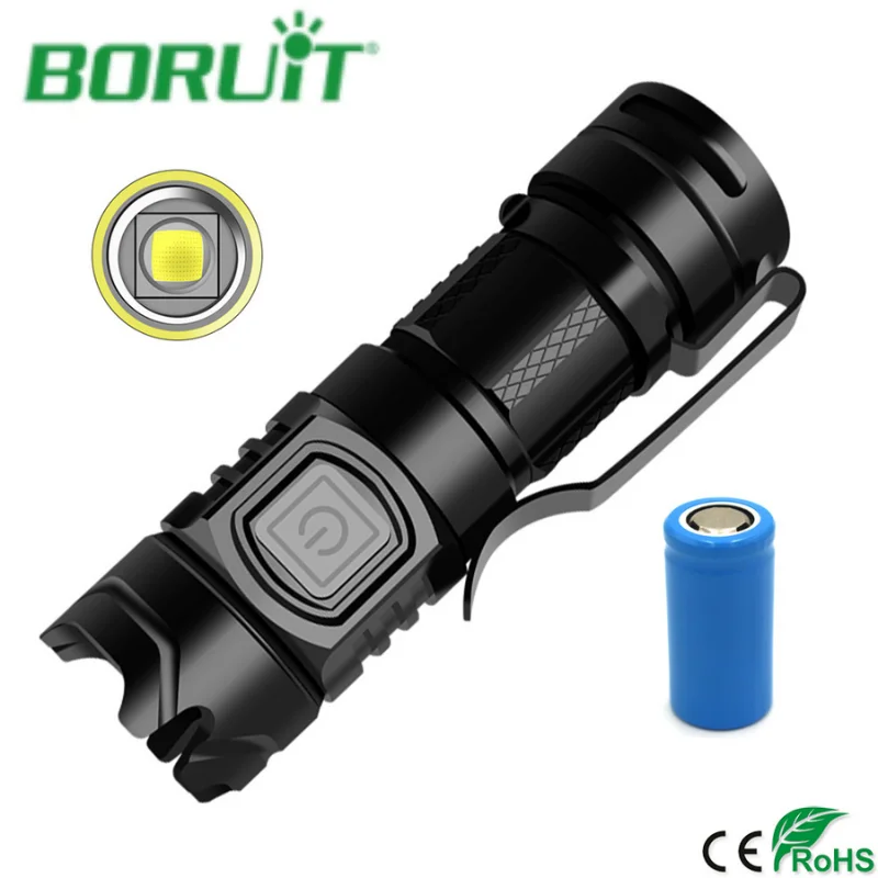 

Фонарик карманный BORUiT SST40, 1600 лм, с зарядкой от USB, IPX6, для повседневного использования