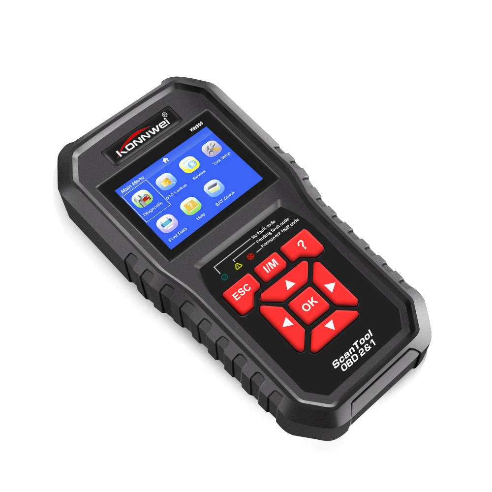 KONNWEI KW850 OBD 2 Диагностика автоматический диагностический сканер OBD2 сканер лучше, чем Запуск CR5001 на русском автомобиле диагностический инструмент
