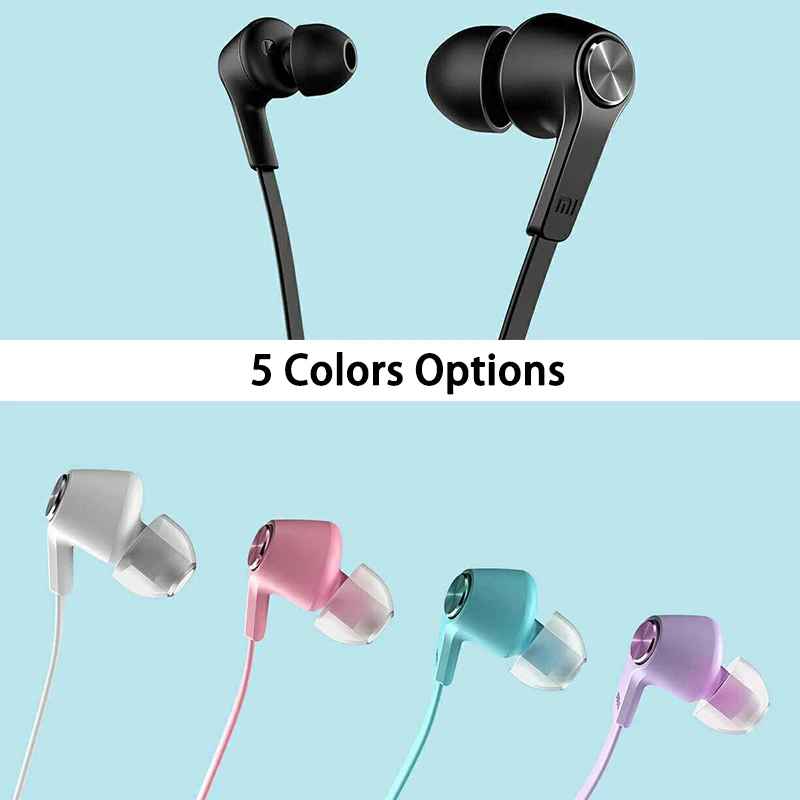 Original xiaomi Mi piston 3 colorful version in ear earphone 3.5mm wire control earphone with mic headset for xiaomi redimi