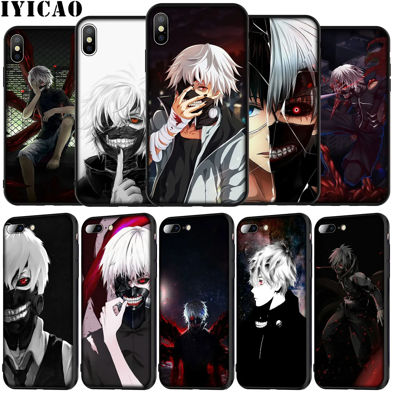 Токийский Гуль аниме Kaneki Ken мягкий чехол для телефона iPhone 12 Mini XR X XS 11 Pro Max 5 5S SE 6 6S 7 8