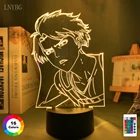 Акриловый 3d Аниме ночной Светильник для косплея по аниме атака на Титанов (Леви фигурка Акермана лампа для детей подарок на день рождения Леви Акерман Спальня светильник