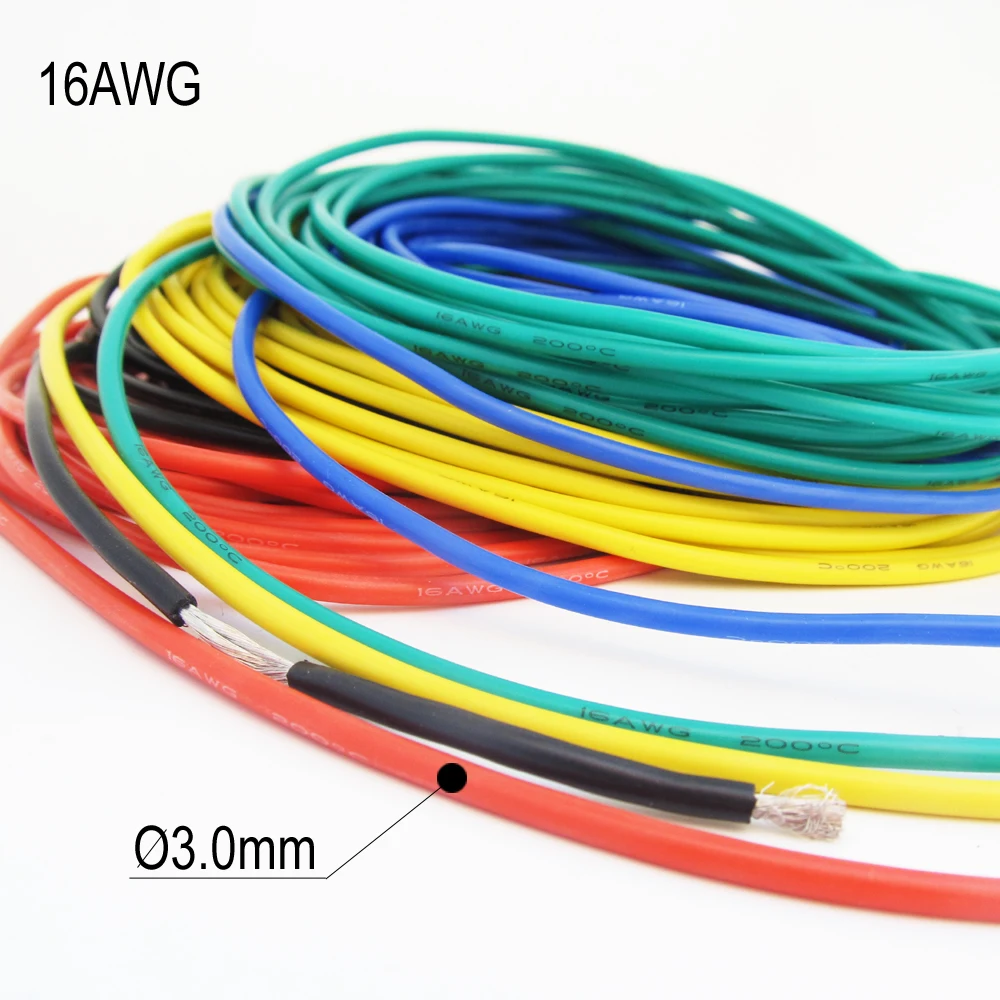 50 метров 16awg гибкий мягкий силиконовый провод оловянный медный Радиоуправляемый