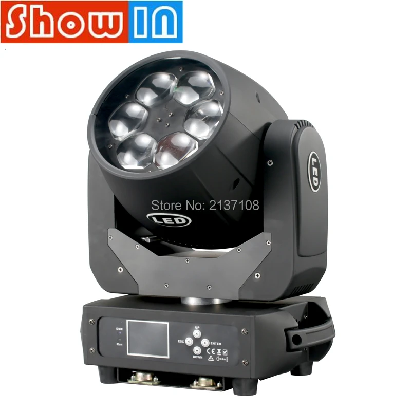 Светодиодный фсветильник с подвижной головкой 6*40 Вт RGBW DMX512 люмен сценический