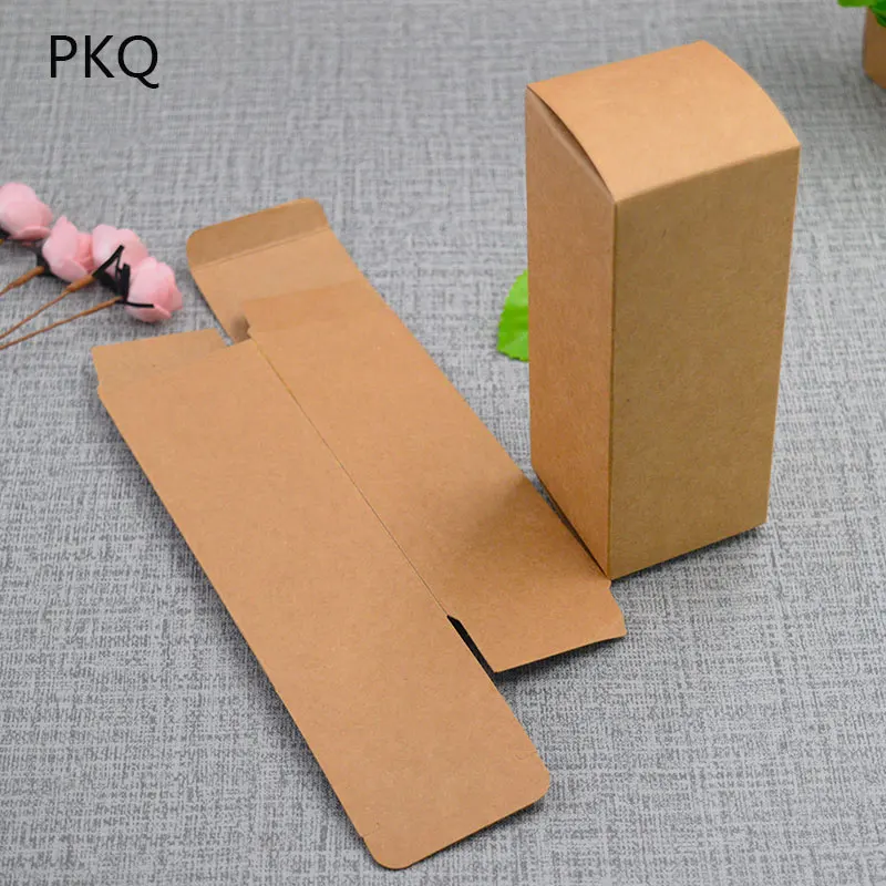 10pcs White Kraft Paper Box Black Cardboard Gift Boxes Brown Craft Lipstick Packaging Oil Bottle Cosmetic 5 sizes | Дом и сад