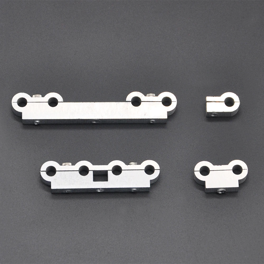 2PCS RC Metal CNC Pipe Clamp Fixed 3mm 4mm Hose For 16mm Cylinder Arm 1:14 Hydraulic Excavator Engineering Vehicle Model Parts