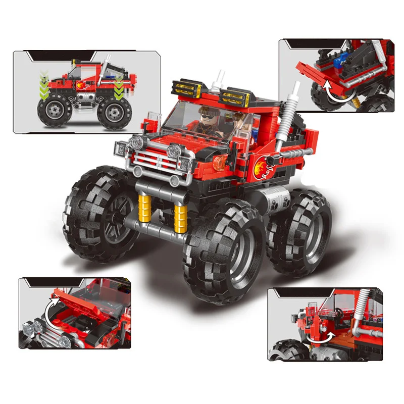 371 шт. внедорожник строительные блоки серии Technic гоночный автомобиль дрейф