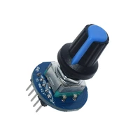 1pcs rotary encoder module for arduino brick sensor development round audio rotating potentiometer knob cap ec11