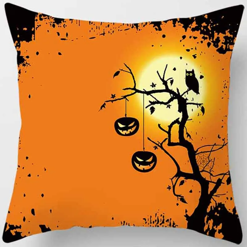 Горячая Распродажа Хэллоуина тыквы замок ведьмы Гуль Подушка Чехол квадратная