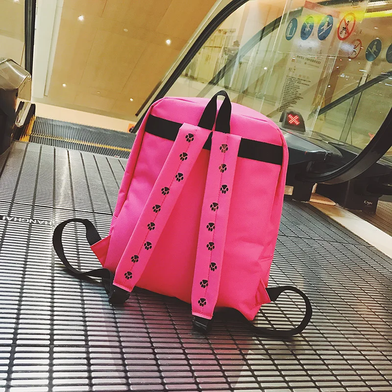 Модный холщовый рюкзак с вышивкой и принтом кошки рюкзаки для девочек-подростков