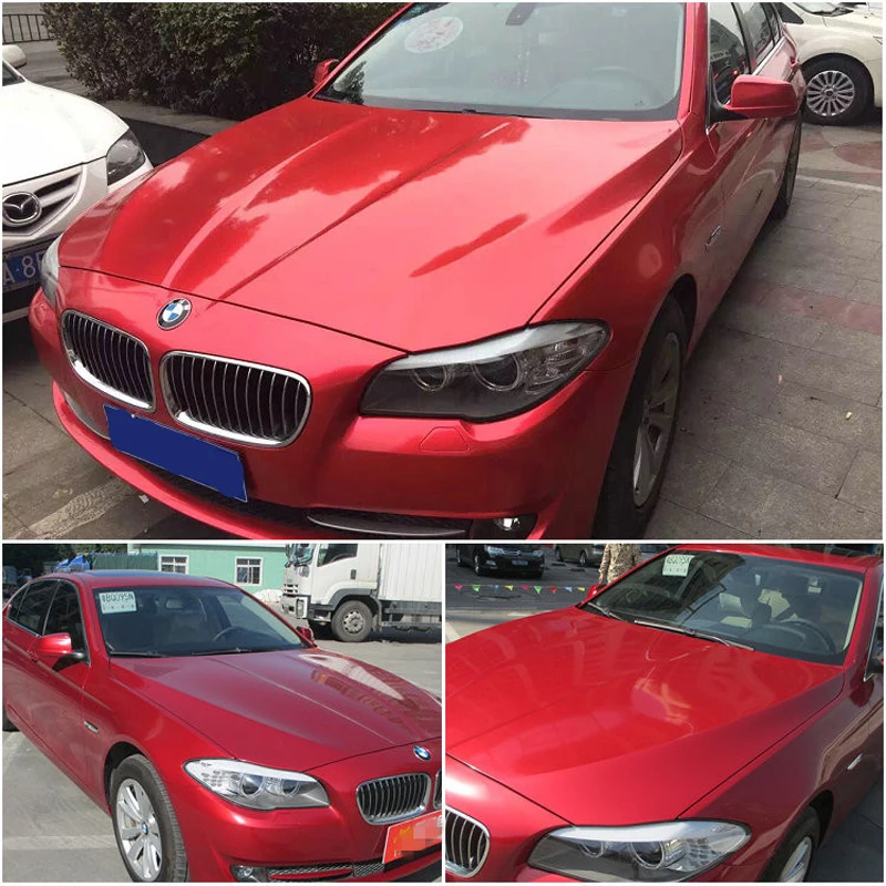 Яркая Глянцевая Металлическая Автомобильная виниловая пленка с пузырьками