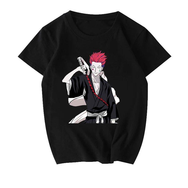 Женская футболка из чистого хлопка Hunter X Классическая с мультяшным принтом манга