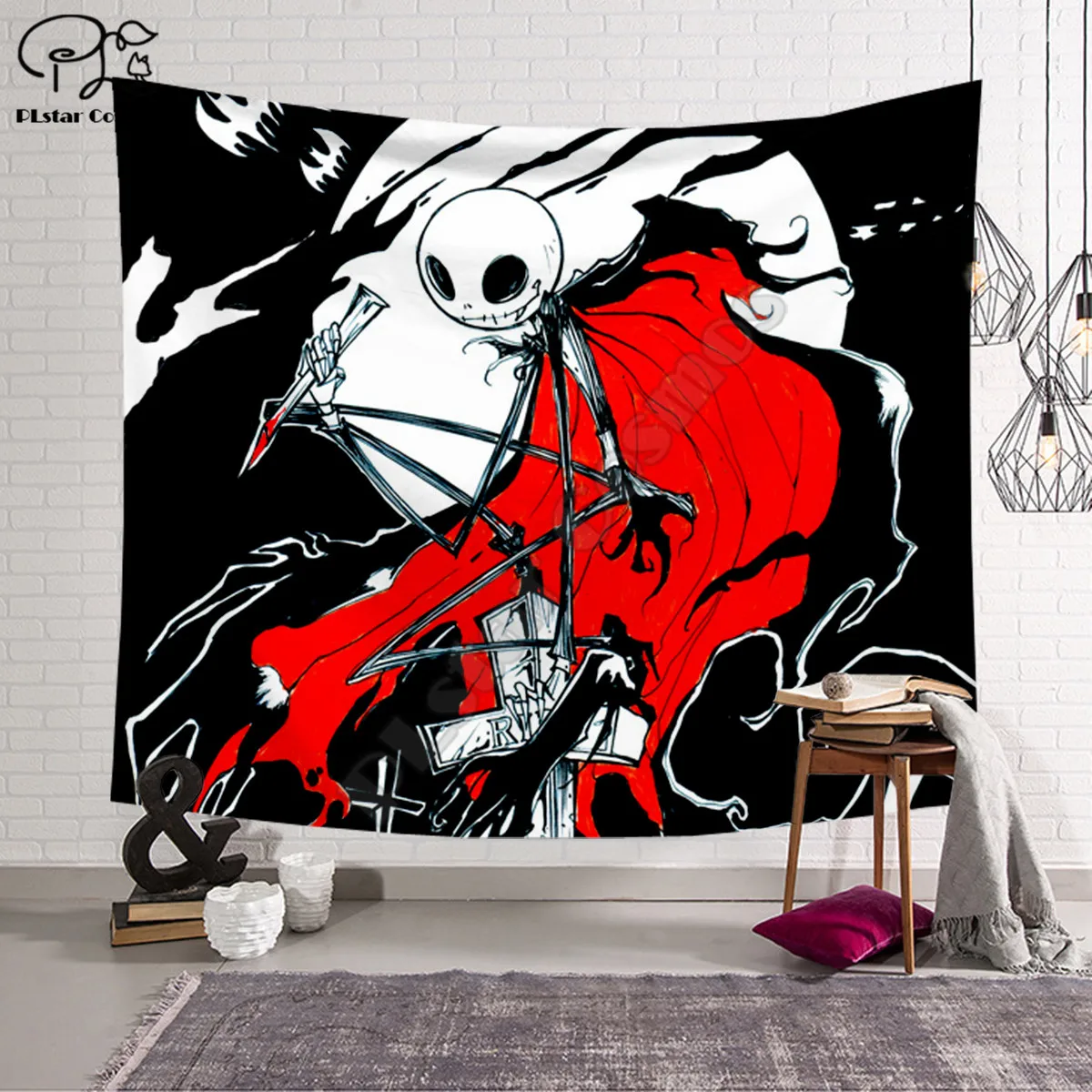 PLstar Cosmos Tapestry The Nightmare Before Christmas 3D Printing Tapestrying  Rectangular Home Decor Wall Hanging style-2