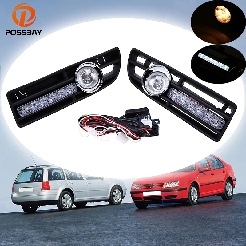 POSSBAY Противотуманные фары дневные галогенные/светодиодный противотуманных фар