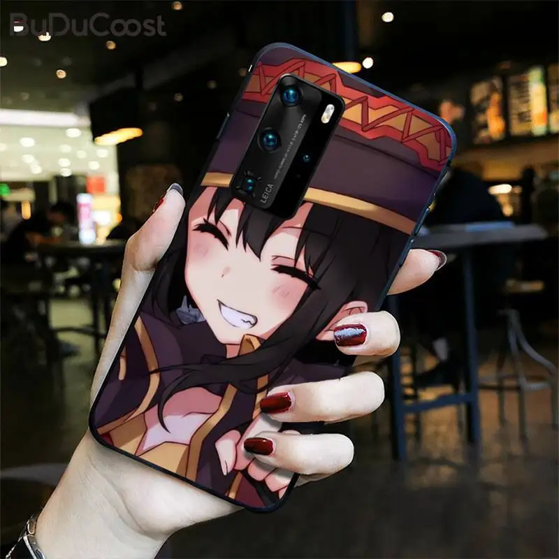 

Konosuba Megumin Phone Case For Huawei P30 P20 Mate 20 Pro Lite Smart Y9 Prime 2019