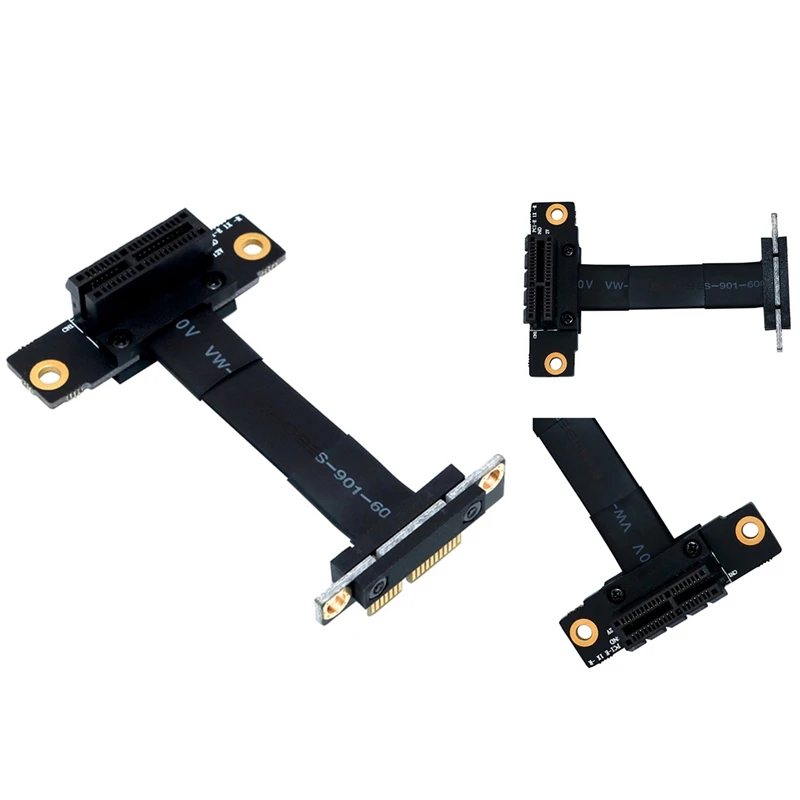 

Кабель расширения PCIE X1, двойной, 90 градусов, PCIe 3,0 X1 на X1, 8 Гбит/с, PCI Express, 1X карта расширения