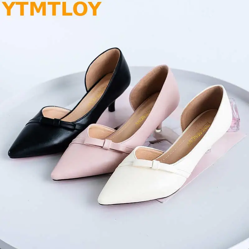 Женские свадебные туфли с острым носком однотонные привлекательные Туфли на