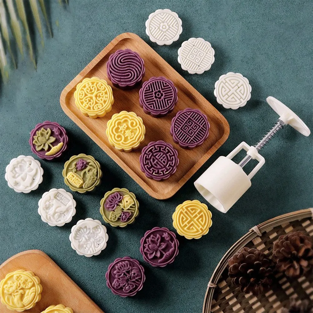 

Mooncake Mold Snowy Mung Bean Cake Hand-pressed Non-stick Mooncake Mold For Kitchen Tableware Home Decoration
