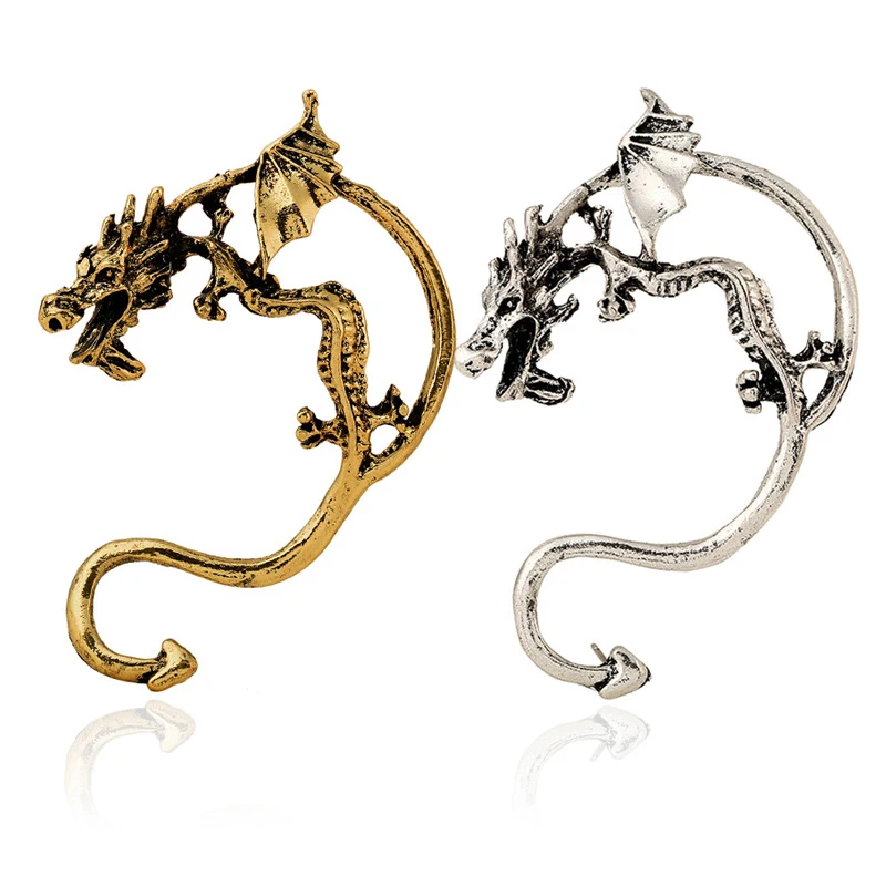 2020 горячая Распродажа готические Модные Ретро В Форме Дракона u-образный d клипсы