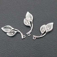 8pcs 3d ginkgo leaves charm metal pendant retro necklace earrings diy metal jewelry handmade accessories 3615mm a2168