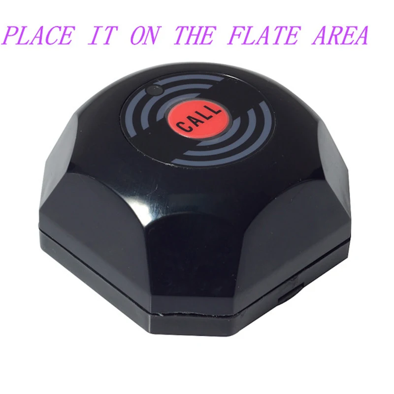 Недорогая беспроводная черная кнопка вызова система обслуживания для ресторана
