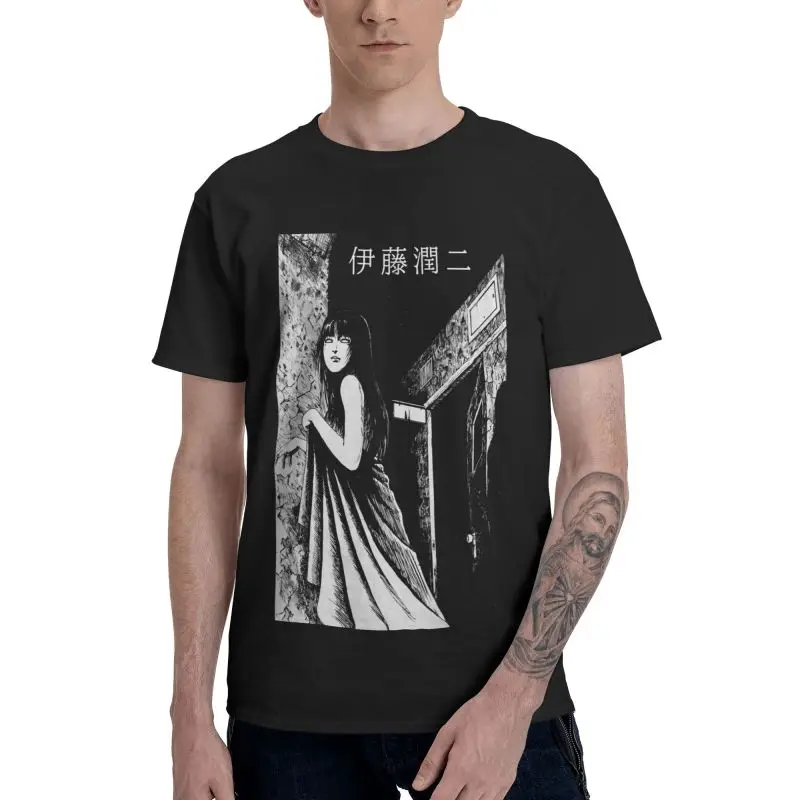 

Футболка мужская Junji Ito Tomie, хлопковая тенниска с коротким рукавом, Уникальные топы с рисунком ужасных манги аниме удзумаки