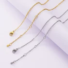 Fnixtar, 20 шт., 45 + 2 + 2 + 2 см, цепочка из нержавеющей стали 304 с зеркальной полировкой, ожерелья с удлинителем Wterdrop для изготовления ожерелий своими руками