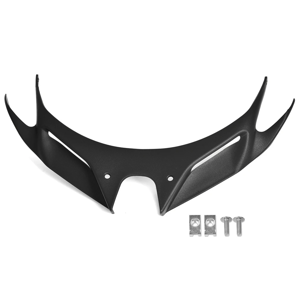 Black For KAWASAKI Ninja 250 ninja 400 Motorcycle Front Fairing Aerodynamic Winglets Cover Protection Guards ABS Plastic 19 - Цвет: Black