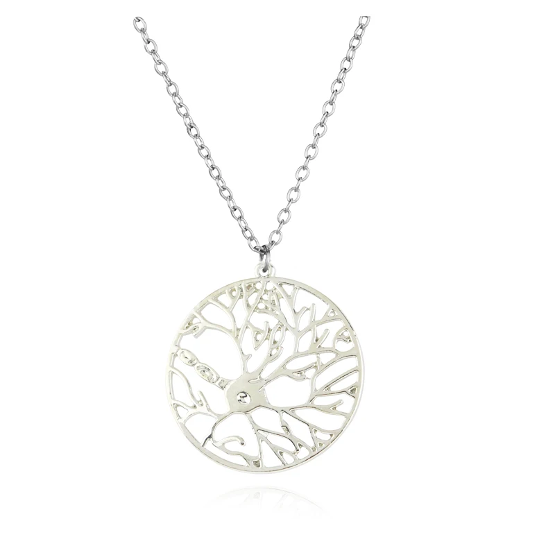 Ожерелье женское круглое из сплава с кулоном Дерево жизни 2 цвета | Украшения и