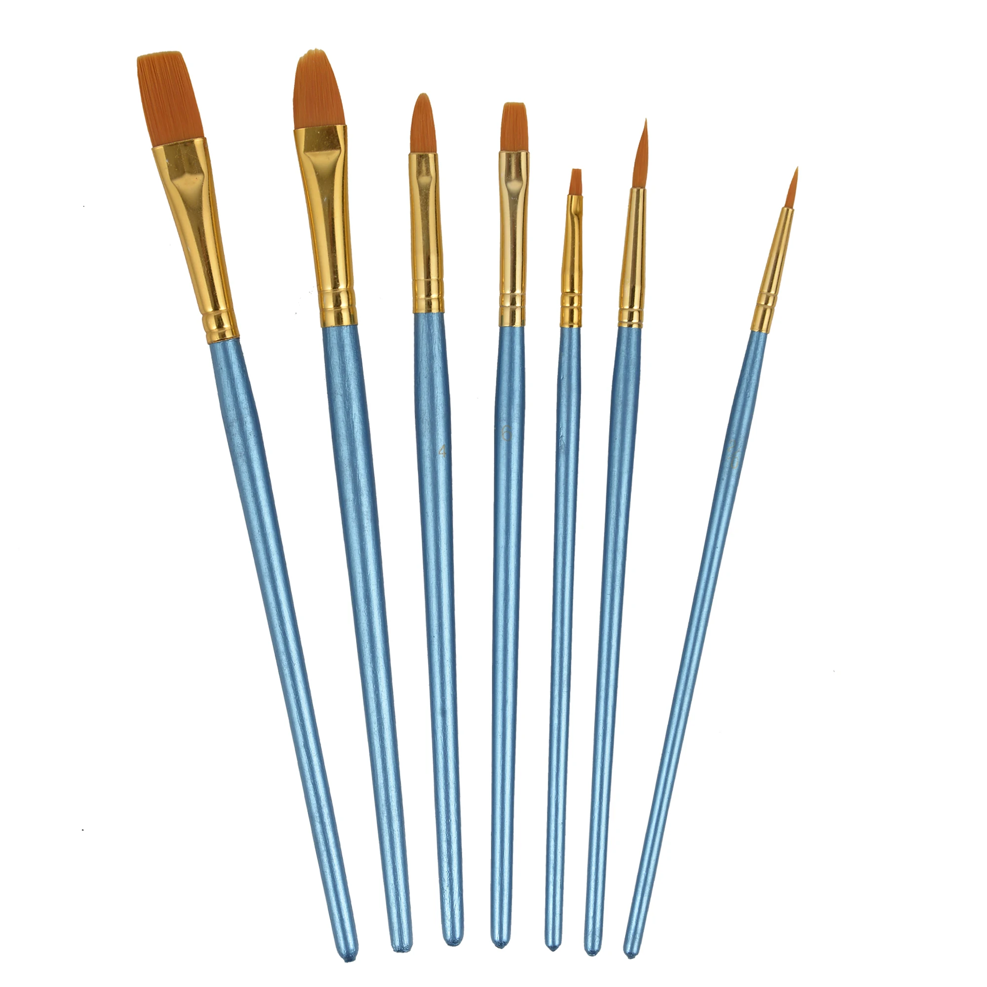 CONDA 50 шт. кисти для краски нейлоновые щетки волос Акриловая акварель маслом