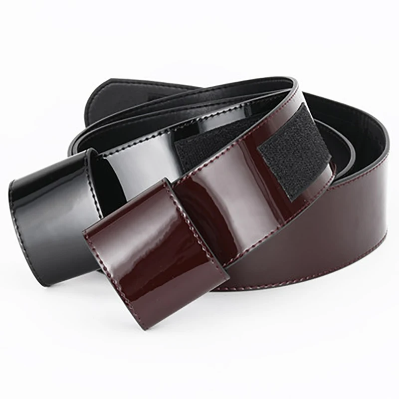 Nuleez Patent Leather Belt Women Cummerbunds Fashion Model Accessory Slim and Beautiful Lady Favorite