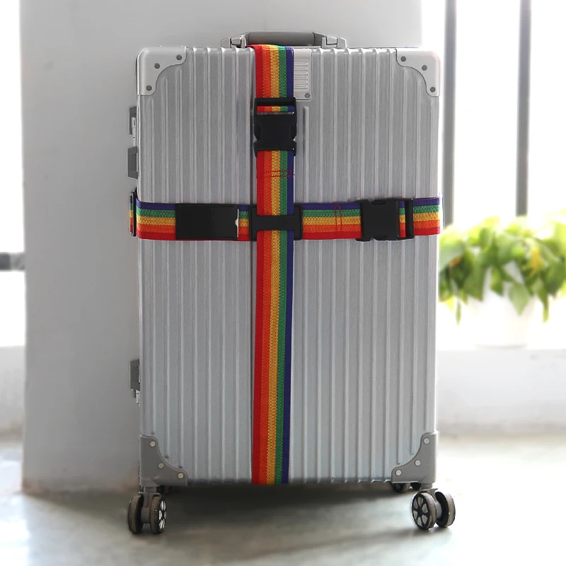 RW Corss Safety Straps For Travel Luggage Nylon Adjustable Buckle Suitcase Protective Belt Travel Accessories Suitcase Packing Belt - Цвет: RW