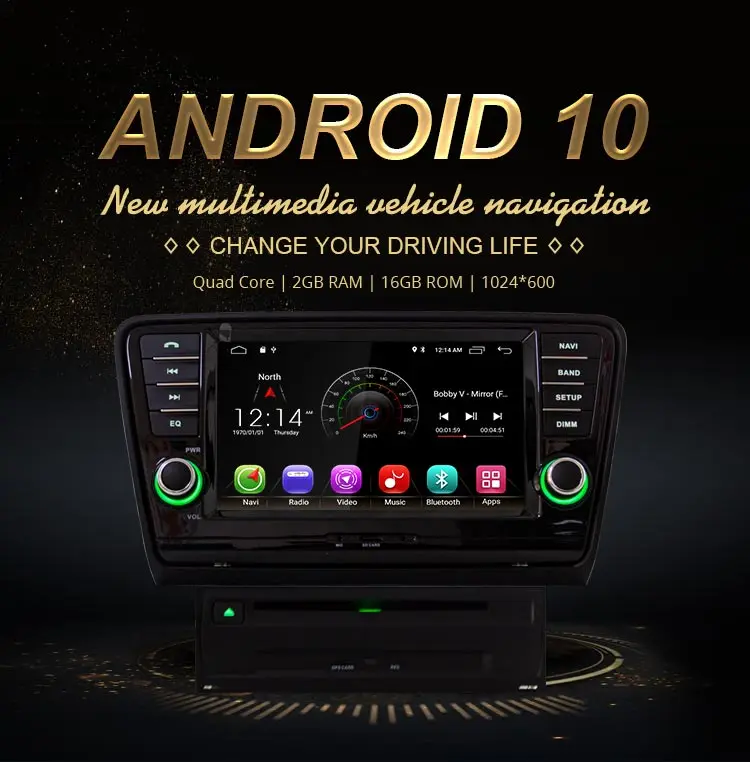 JDASTON Android 8,1 DVD плеер автомобиля для SKODA Octavia 2013 Мультимедиа gps навигации 2 Дин радио ips стерео wi fi SD