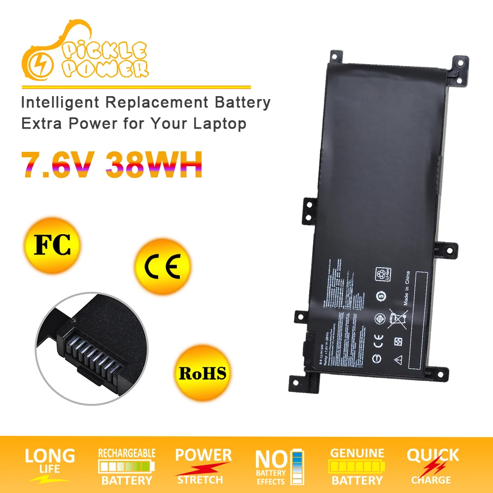 38Wh C21N1509 Аккумулятор для ноутбука ASUS Vivobook X556UA X556UB X556UF X556UJ X556UQ X556UQK X556UR X556UV F556U F556UA F556UB