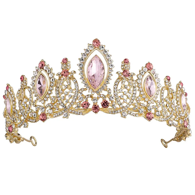 Тиара со стразами KMVEXO, тиара с красными и синими кристаллами