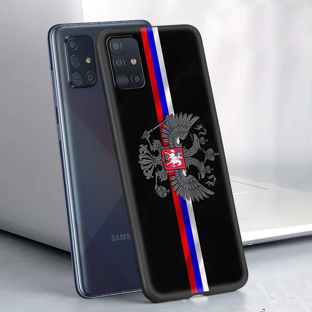 

Russia Coat Of Arms Eagle Flag Smartphone Accessories Cover for Samsung Galaxy A50 A70 A10 A10S A20 A30 A40 A60 Luxury Soft Case