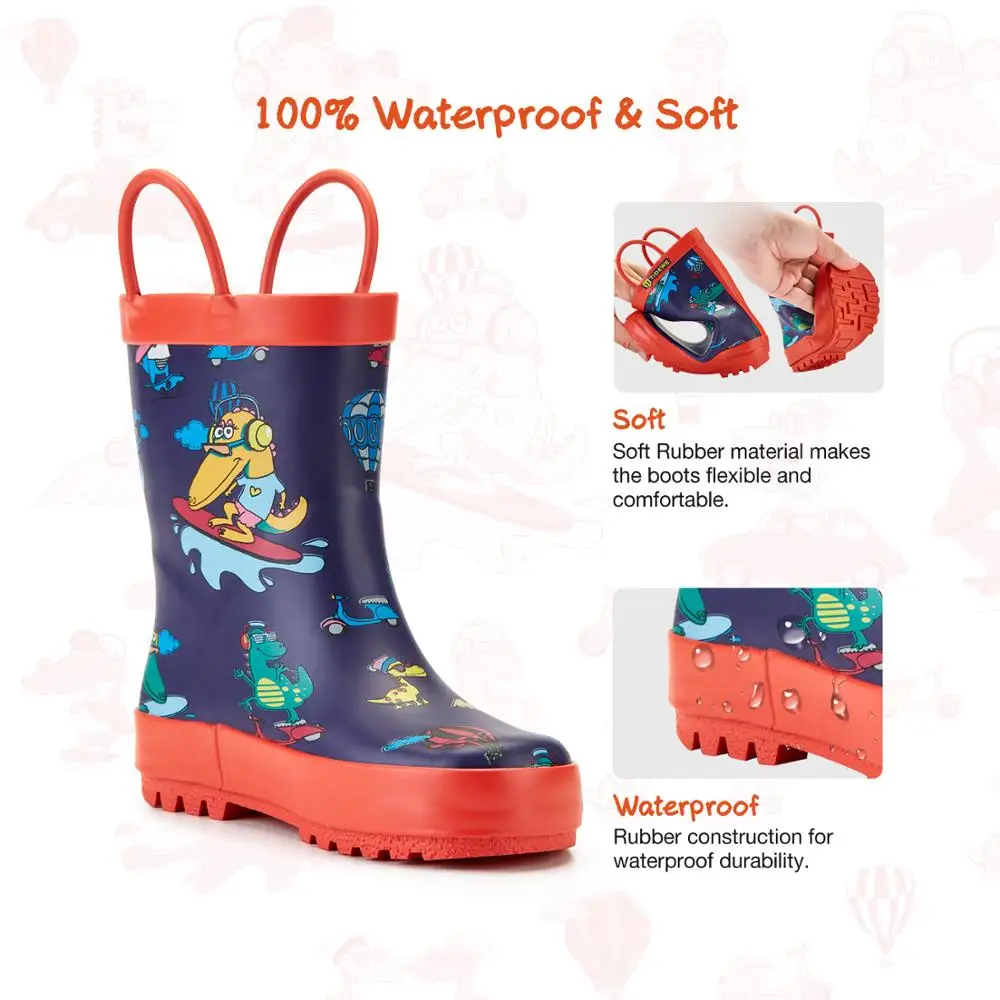 Водонепроницаемые сапоги TideWe Kawaii с милым мультяшным рисунком легкие резиновые