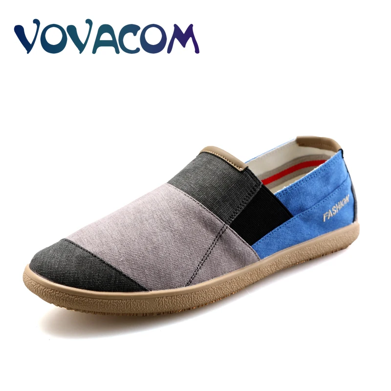Men's Casual Shoes Spring Summer Loafers Lightweight Mixed Colors Youth Canvas Men Breathable Flat Footwear Walking | Обувь