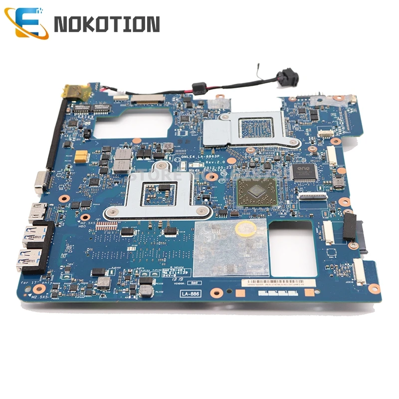 NOKOTION для samsung NP355 NP355C4C NP355V5C Материнская плата ноутбука LA-8863P QMLE4 BA59-03567A BA59-03567B разъем fs1 HD 7600 м GPU