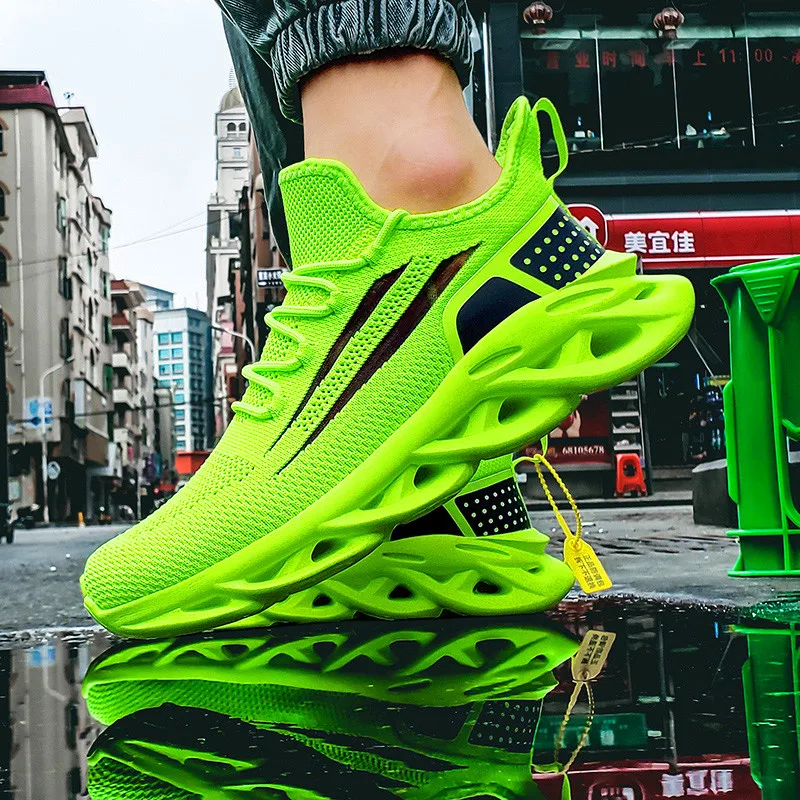 Мужские кроссовки с эластичной резиновой подошвой Уличная обувь дышащие удобные