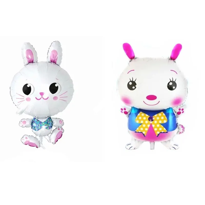 

Little White Rabbit Aluminum Film Balloon Rabbit Cartoon Cute Aluminum Foil Balloon Birthday Party Decoration Children's Toy