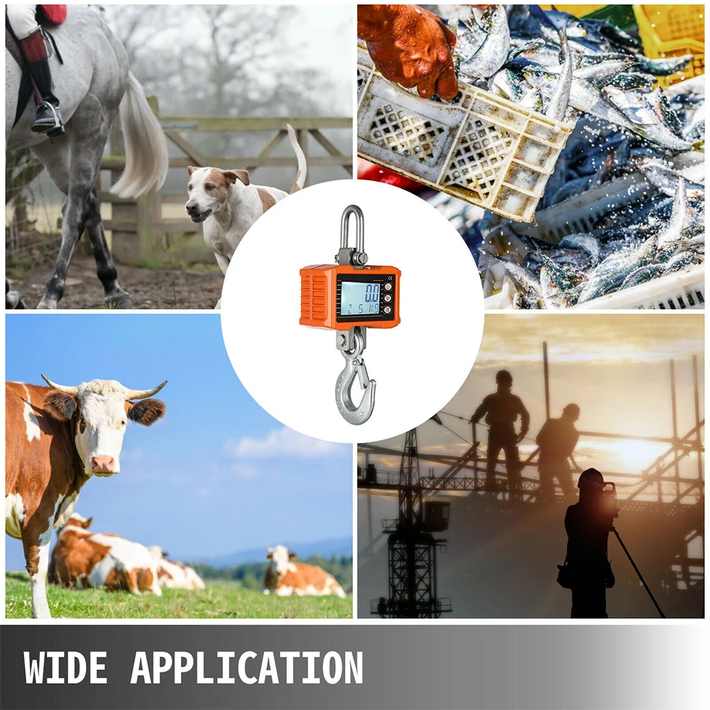 1000 кг/2000LBS крановые весы Портативный ЖК-дисплей цифровой Промышленные подвесные